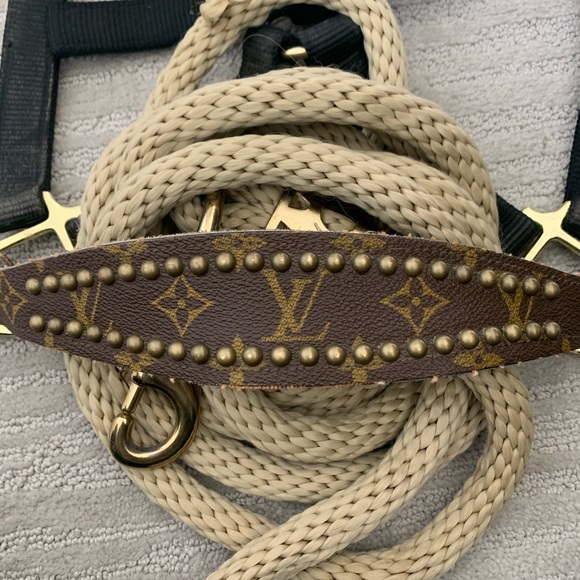 Accessories - LV authentic Louis leather custom halter ❤️ OFFERS